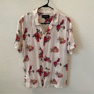 PacSun White Floral Shirt